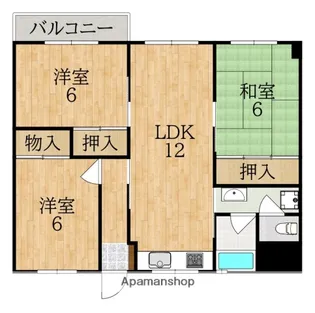 コーポ学園前【2階】の間取り