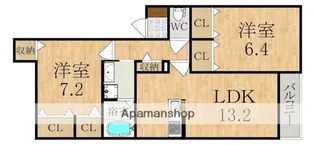 ハニー・コナ【2階】の間取り