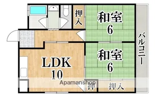 ハタハイツ【2階】の間取り
