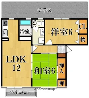 サンヒルズSKM【1階】の間取り