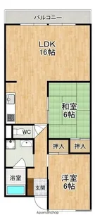 メゾン佐保B棟【5階】の間取り