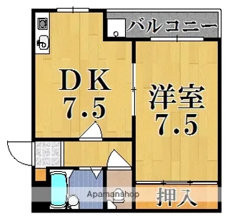 シャトー・ドゥ・クリヨン【1階】の間取り