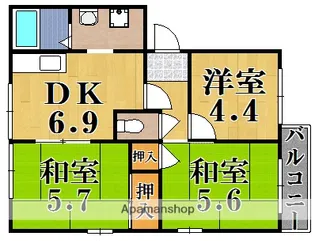 ファミールB【1階】の間取り
