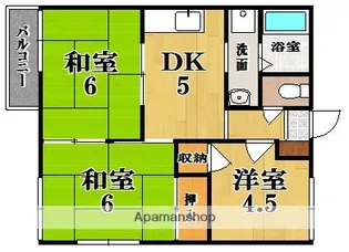クリスタルパレス西の京【1階】の間取り