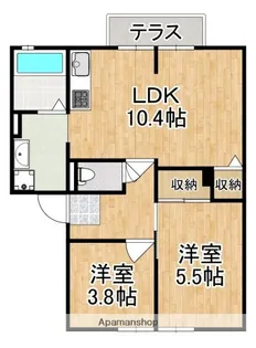ブリーズ大安寺【2階】の間取り