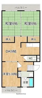 ハイツエミエール【1階】の間取り