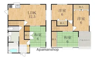 奈良県天理市前栽町【一戸建】の間取り