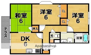 シャルマン二番館B棟【2階】の間取り