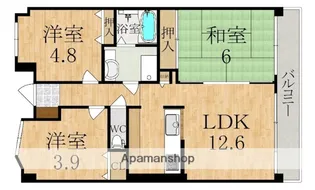 天理二階堂パーク・ホームズ【4階】の間取り
