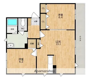 メゾン・ソシア C棟【1階】の間取り