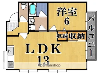 ウエストモストハイツ【1階】の間取り
