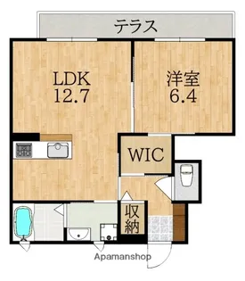 グランディール六条緑町【1階】の間取り