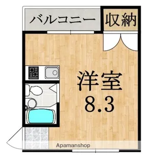 コーポ萩【1階】の間取り