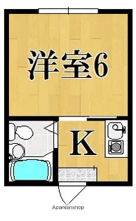コーポ諏訪西大寺【4階】の間取り