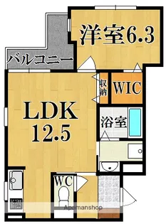 LE BOIS 小坊【3階】の間取り