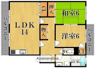 グリーンプラザマサキ【1階】の間取り