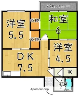 エクセラート当麻【4階】の間取り