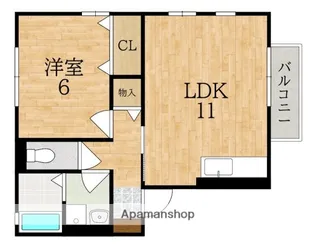 プレミールクニミ【2階】の間取り