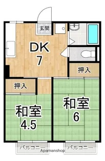 コスモハイツふじ【2階】の間取り
