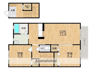 SUNDEUR(サンドゥール)【2階】の間取り