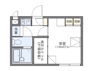 レオパレスノースウエスト橿原【205号室】の間取り