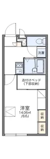 レオパレス美園A【205号室】の間取り