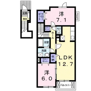 バーミィ【2階】の間取り