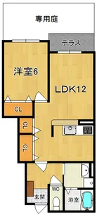 1LDKの間取り画像