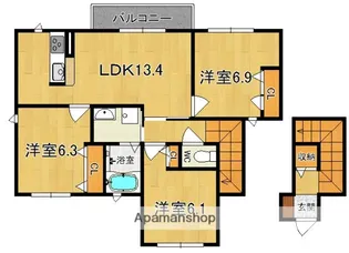 フィオーレⅡ【2階】の間取り