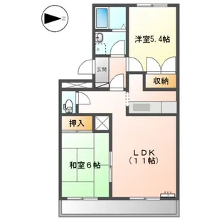 シャンクレール弐番館【2階】の間取り