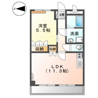 サニーコート冨士【205号室】の間取り