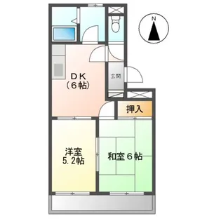 シャンクレール壱番館【205号室】の間取り
