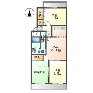 モアイーストⅥ【203号室】の間取り