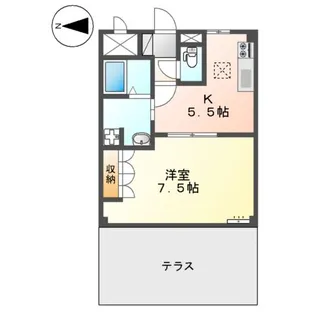 パンヴィラージュ【101号室】の間取り