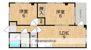 松竹ハイツ(ショウチク)【2階】の間取り