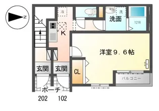 ドルチェ【102号室】の間取り