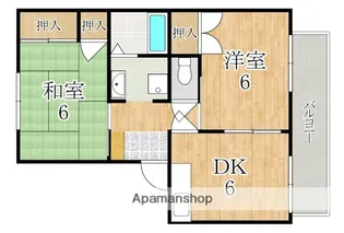 ヴィラージュ堀川D棟【2階】の間取り