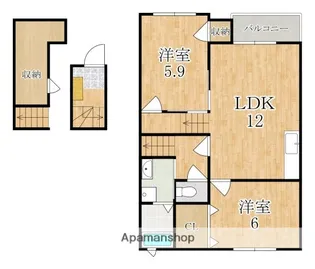 フレグランス【2階】の間取り