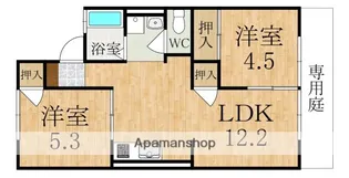 ロイヤルハイツ神宮【1階】の間取り