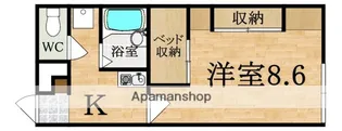 レオパレスさざんか【2階】の間取り