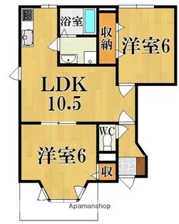 ヴィラ平城【1階】の間取り