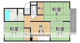 杉本マンション【1階】の間取り