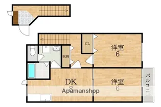クレール(相楽郡精華町)【2階】の間取り