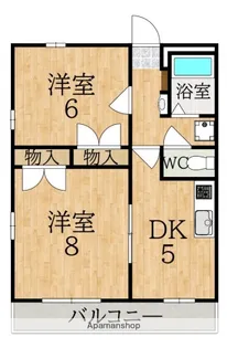 ウィステリア学園前【2階】の間取り