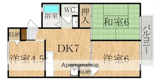 ヴァン・ヴェールIパートI【2階】の間取り