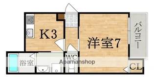クレアール朝日町【2階】の間取り