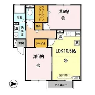 ラフィーネ結崎 A棟【1階】の間取り