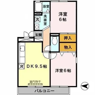 アムール橿原【3階】の間取り