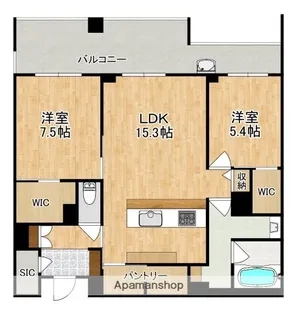 シャトードール プレミア【1階】の間取り