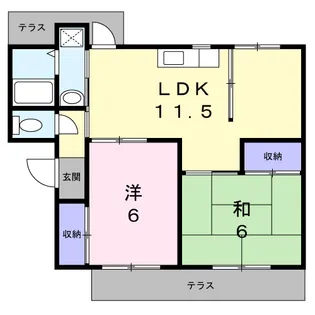 新賀暁マンション【1階】の間取り